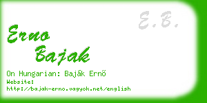 erno bajak business card